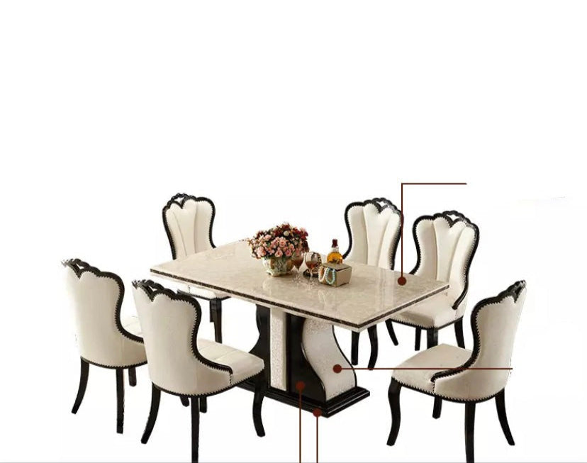 Dining Table Set Modern Design Luxury Esstisch Marble Dining Table Set