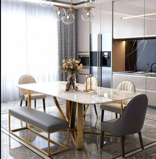 Dining Table New Marble Dinner Table Set 8 Seater Table Plus 6 Chairs Set