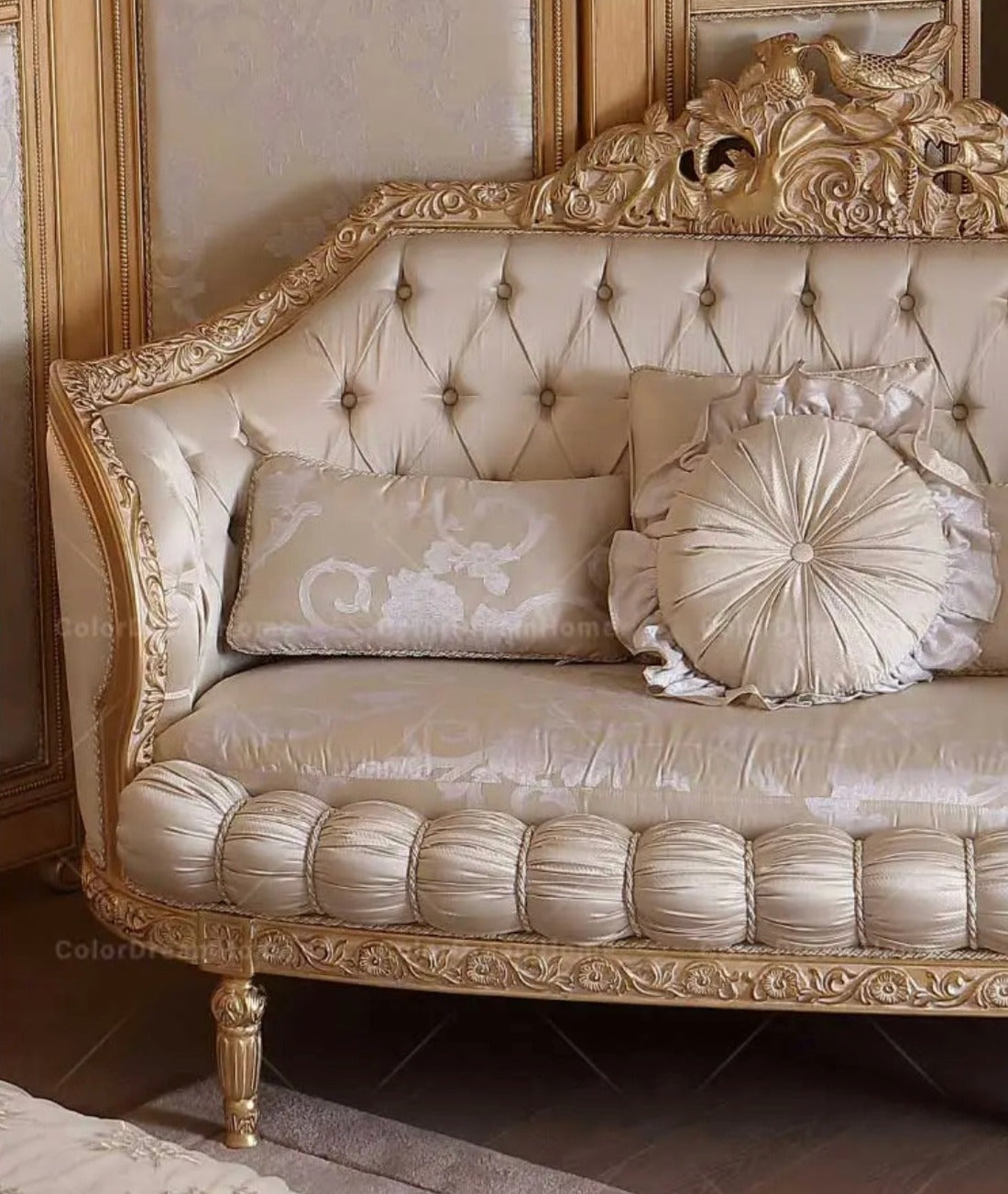 Bedroom Set Italian Court Solid Wood Carving Luxury Bedroom Set Baroque Design Furniture