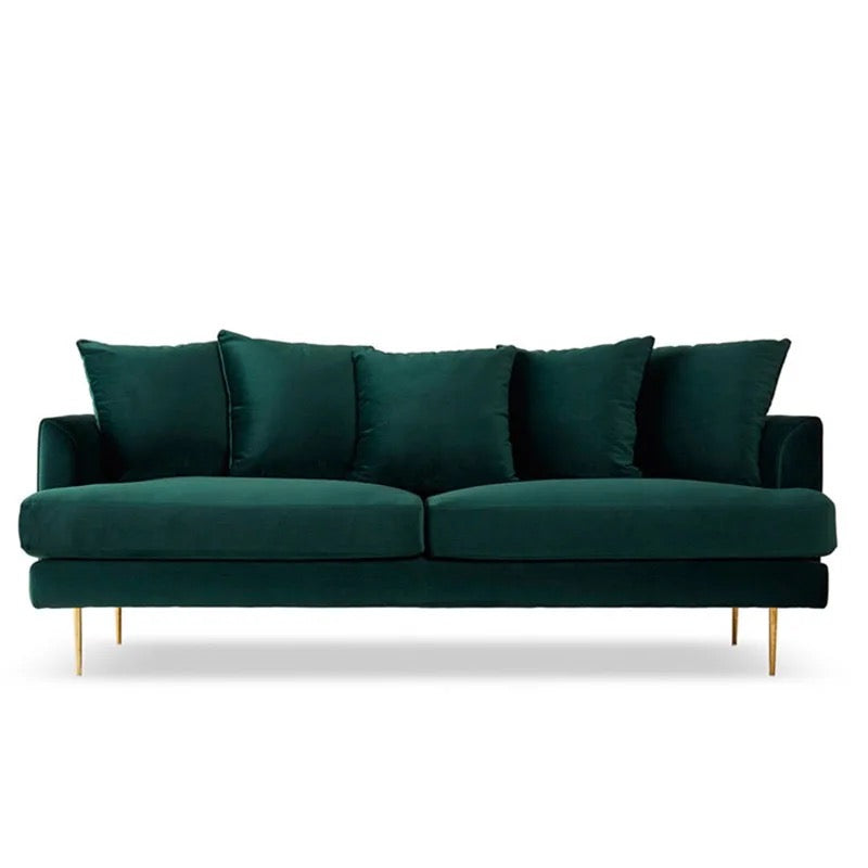 3 Seater Sofa Velvet Green Blue Fabric Sofas Fall Winter Living Room Furniture Design