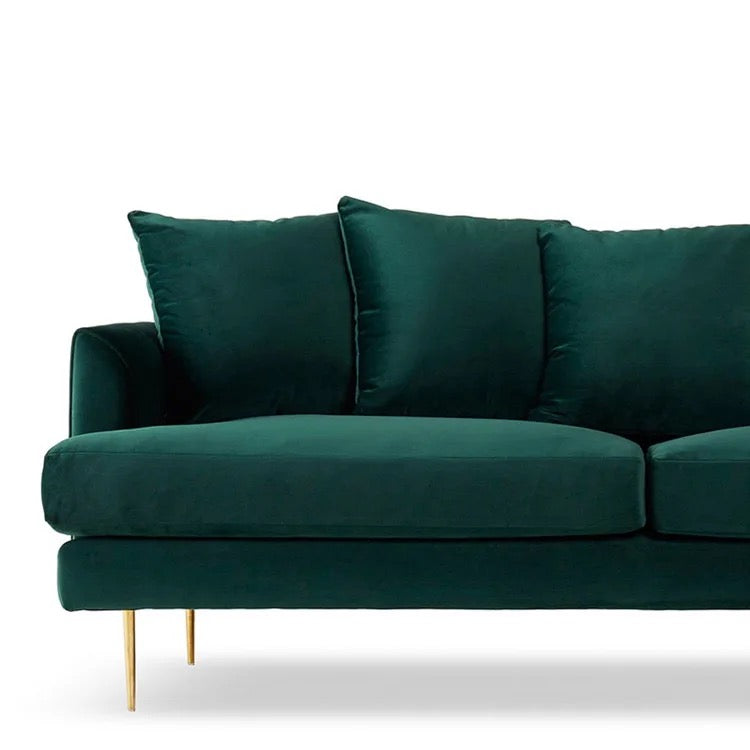 3 Seater Sofa Velvet Green Blue Fabric Sofas Fall Winter Living Room Furniture Design