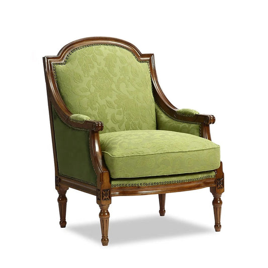 Vintage Jacquard Armchair, French Style Luxury One-Seater Sofa Chair