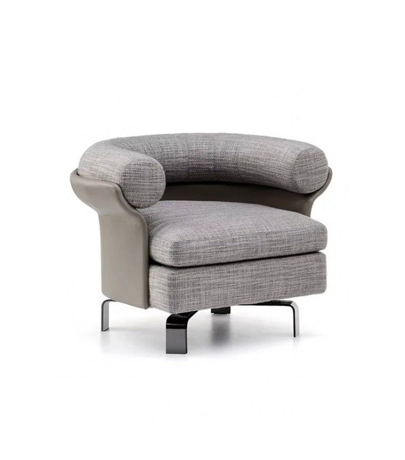 Office Fabric Lounge Armchair, Contemporary Fauteuil Barrel Chair