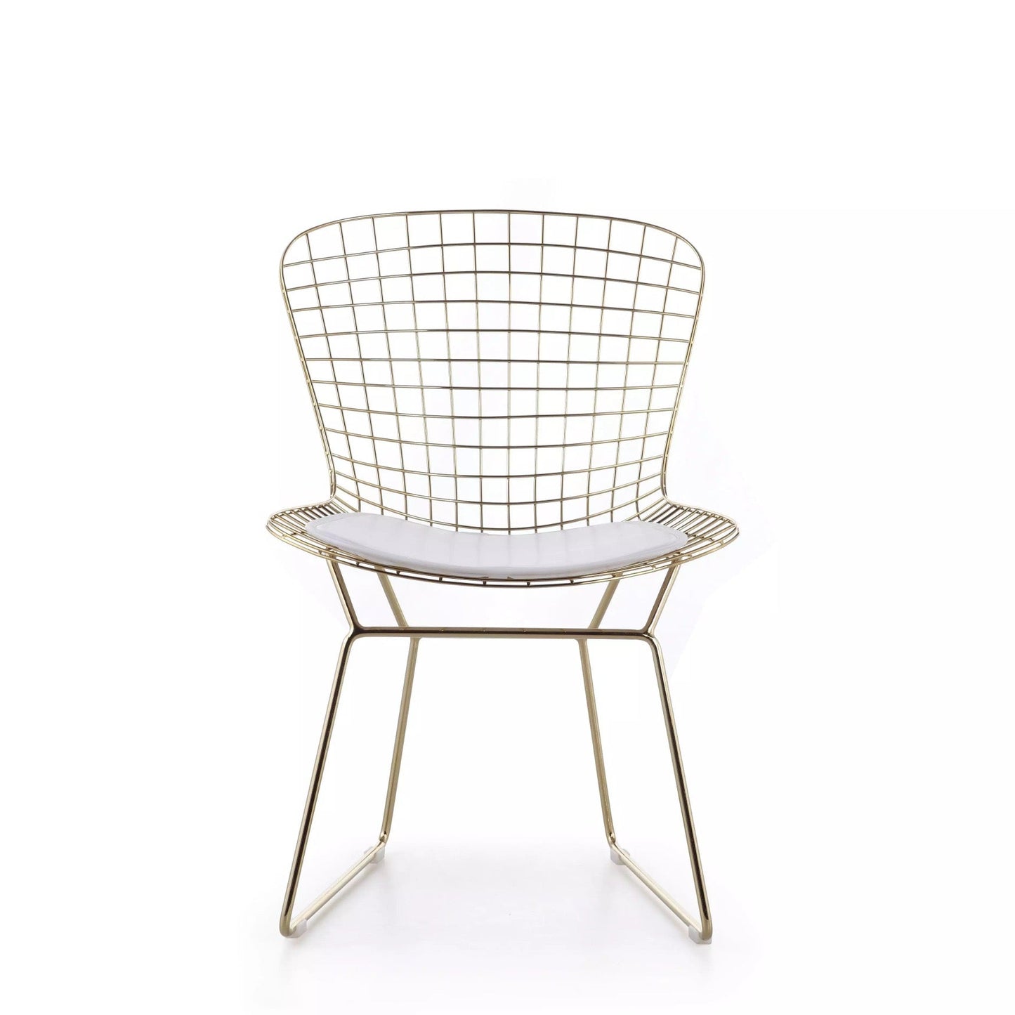Gold Stainless Steel Dining Chair - PU Leather, Modern