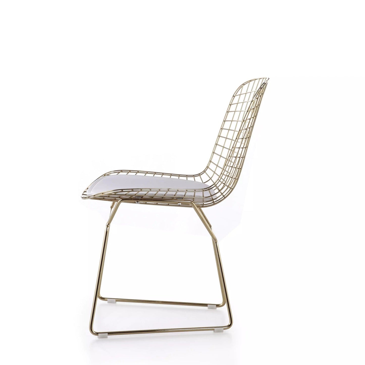 Gold Stainless Steel Dining Chair - PU Leather, Modern