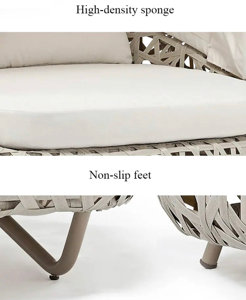 Outdoor Furniture Terrace Garden Luxury Rattan Sofa Lounge Set