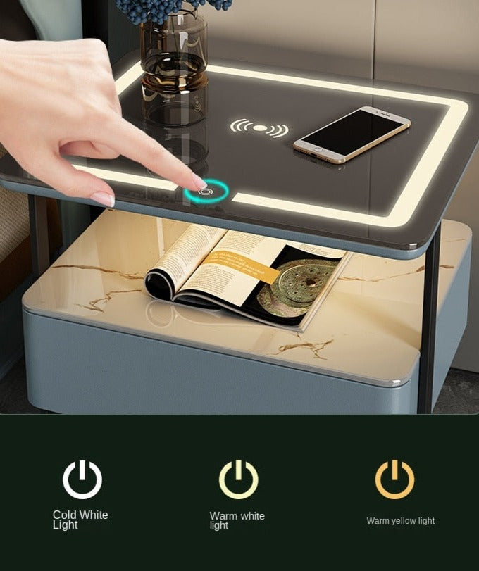 Bedside Cabinet Smart Nightstands Bedroom Bedside Cabinets Luxury Nachttisch