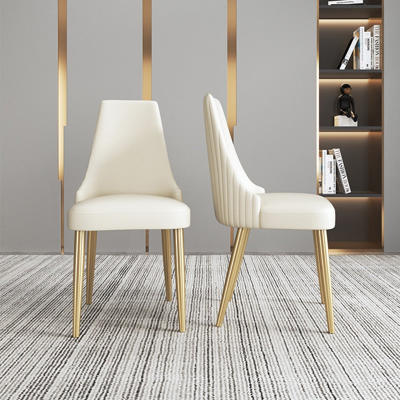 Dining Room Chairs Luxury Genuine Leather Esszimmerstühle Leisure Dining Chair